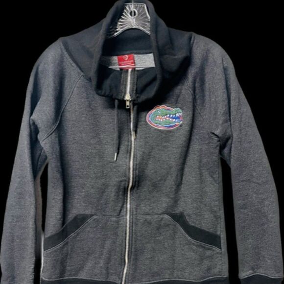 Colosseum Women's Florida Gators Black Blue Fleece Zip Up Jacket Large Good Cond - Picture 2 of 5